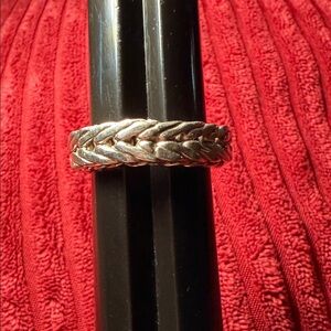ATI Mexico 925 Sterling Silver Braided Band Ring 12g Woven Heavy Size 12.5